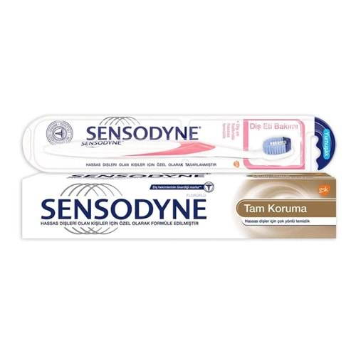 Sensodyne Diş Macunu Tam Koruma + Diş Fırçası Hediye
