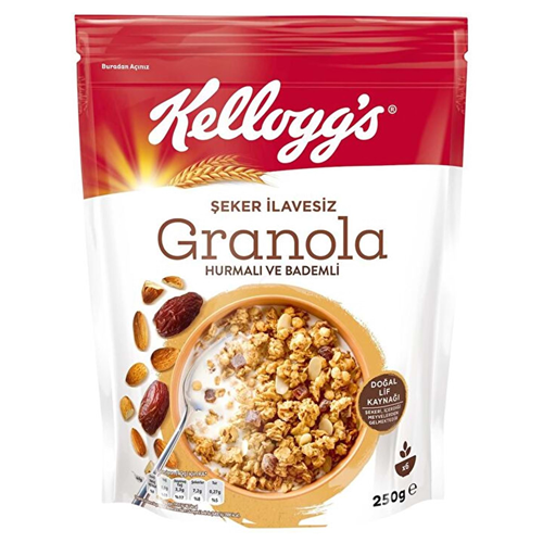 Kelloggs Gronola Hurma&Badem 250 Gr Şeker İlavesiz