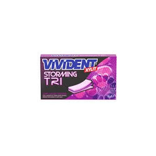 Vivident Storming Trı Çilek Ahududu Ve Frenk Üzümü Aromalı Sakız 33 Gr