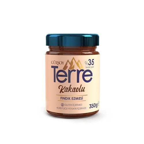 Terre Kakaolufındık Kreması %35 Fındıklı 350 Gr Cam Kavanoz