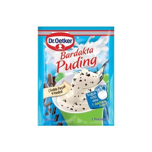 Dr.Oetker Bardakta Puding Çikolata Parçalı Vanilinli 32 Gr