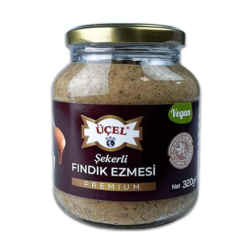 Üçel Şekerli Fındık Ezmesi %70 Fındık 320 Gr