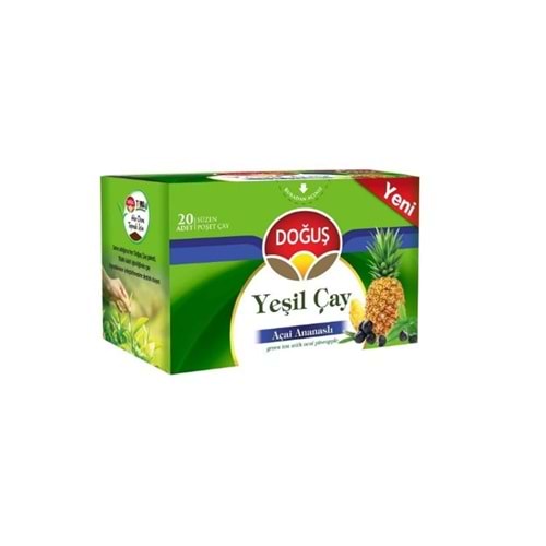 Doğuş Poşet Yeşilçay Acaı Ananaslı 20 Li Paket 35 Gr