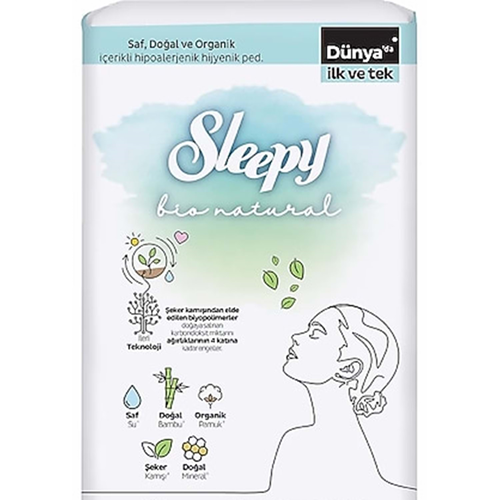 Sleepy Bio Naturel Süper Eko Gece 16 Kadın Pedi
