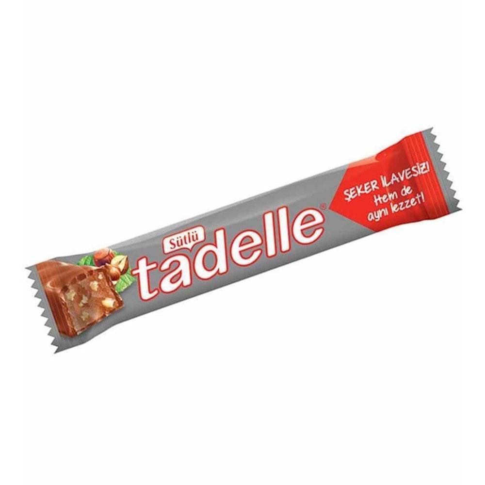 Tadelle Şekersiz Fındık Dolgulu Sütlü Çikolata Bar 20 Gr