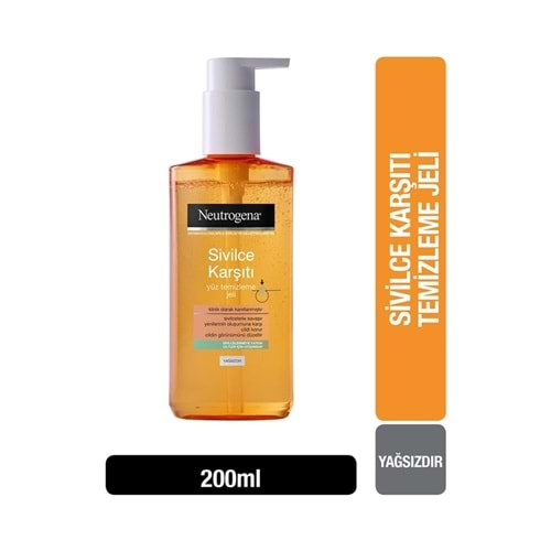 Neutrogena Vısıbly Clear Yüz Temizleme Jeli Günlük Yağsız Sivilce Karşıtı 200 Ml