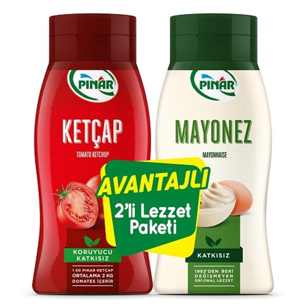 Pınar Ketçap 420 Gr + Mayonez 350 Gr ( %50 Az Yağlı )