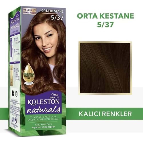 Koleston Saç Boyası Naturel 5/37 Orta Kestane