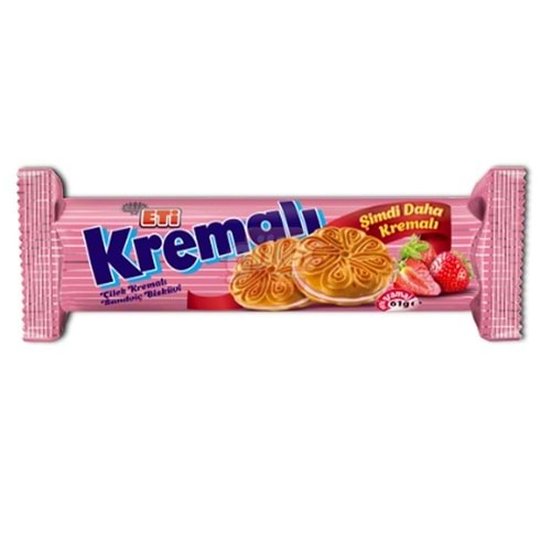 Eti Çilek Kremalı Çilekli Bisküvi 61 Gr