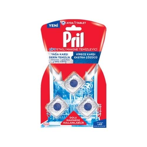 Pril Makine Temizleyici Çift Etki 3X19 Gr