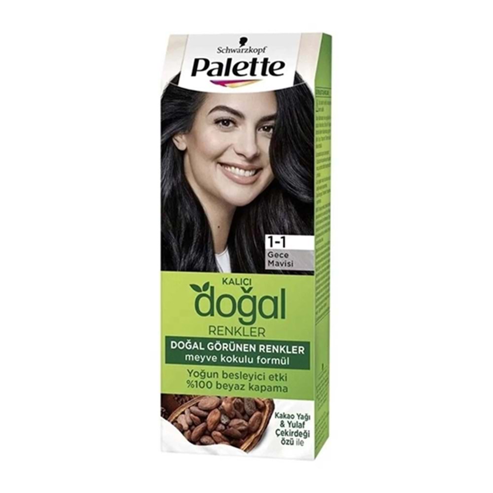 Palette Kalıcı Doğal Reknler 1-1 Gece Mavısı Saç Boyası