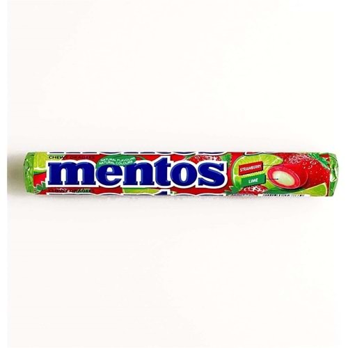 Mentos Stick Çilek Aromalı Draje Şekerleme 37.5 Gr