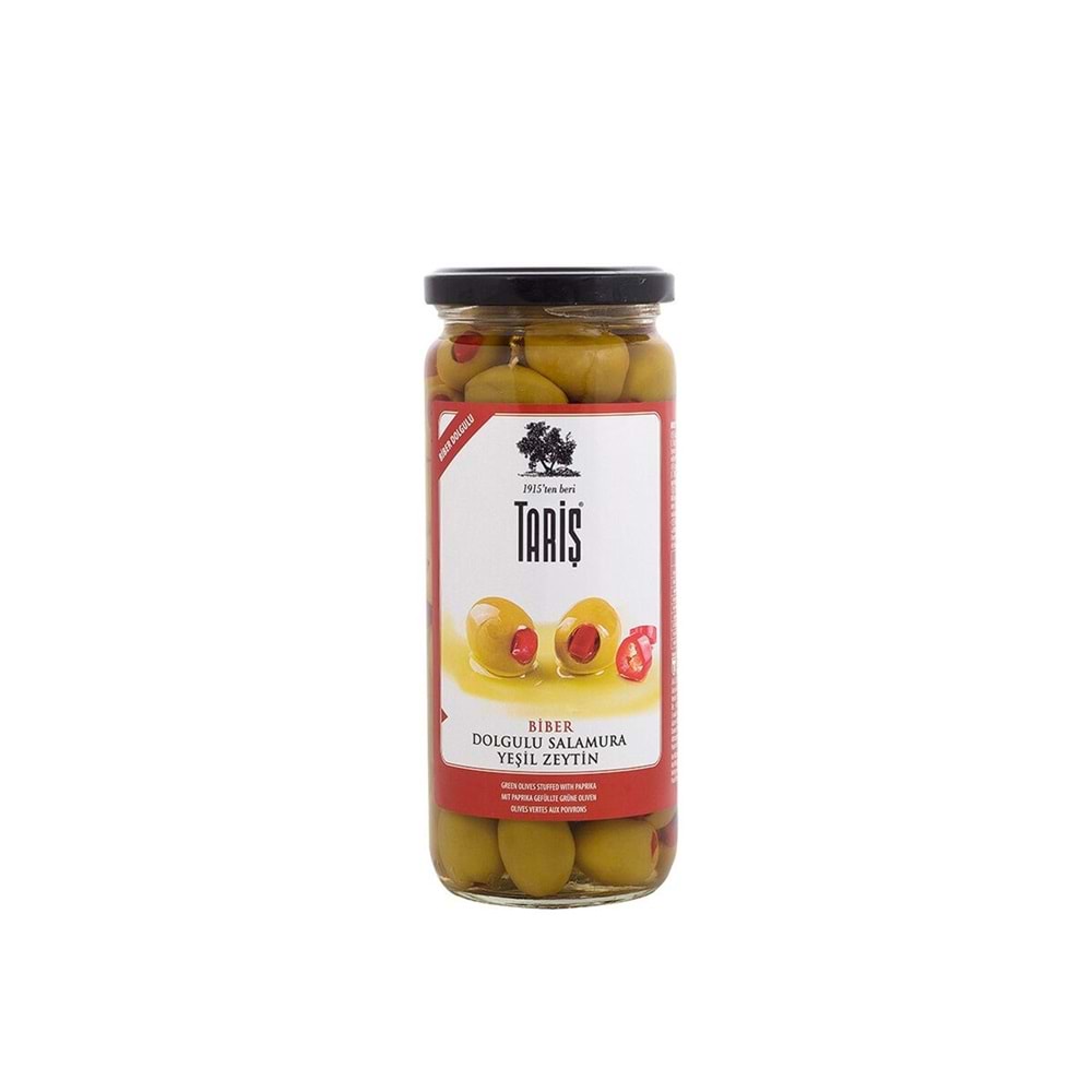 Tariş Yeşil Zeytin Biberli 485 Gr