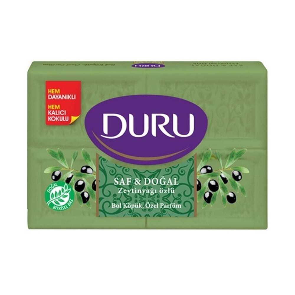 Duru Saf Doğal Sabun 4 Lü 600 Gr Zeytinyağı Özlü