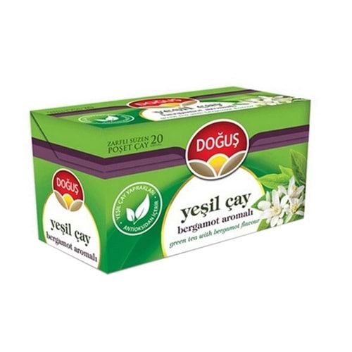 Doğuş Poşet Yeşilçay Bergamotlu 20 Li Paket 35 Gr