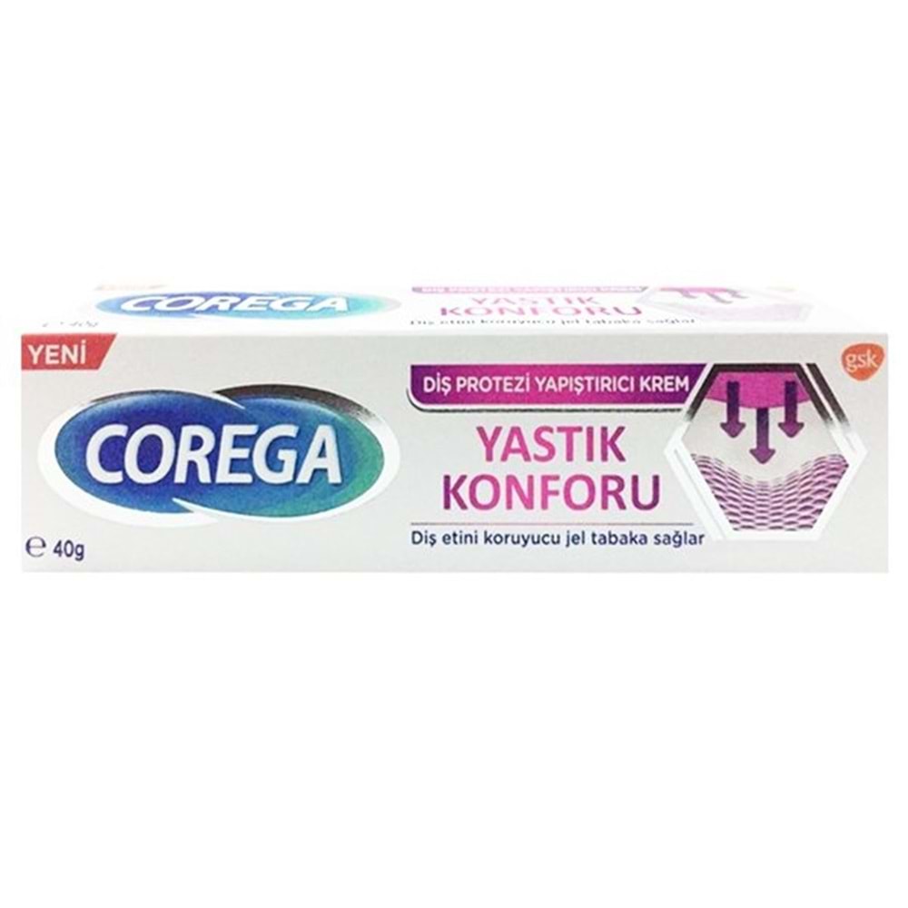 Corega Yastık Konforu Diş Protezi Yapıştırıcı Krem 40 Gr