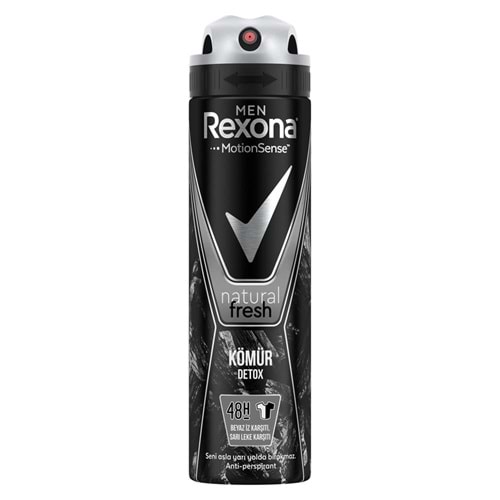 Rexona Kömür Detox Erkek Sprey Deodorant 150 Ml