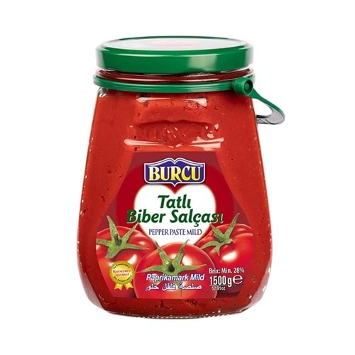 Burcu Tatlı Biber Salçası 1500 Gr Cam