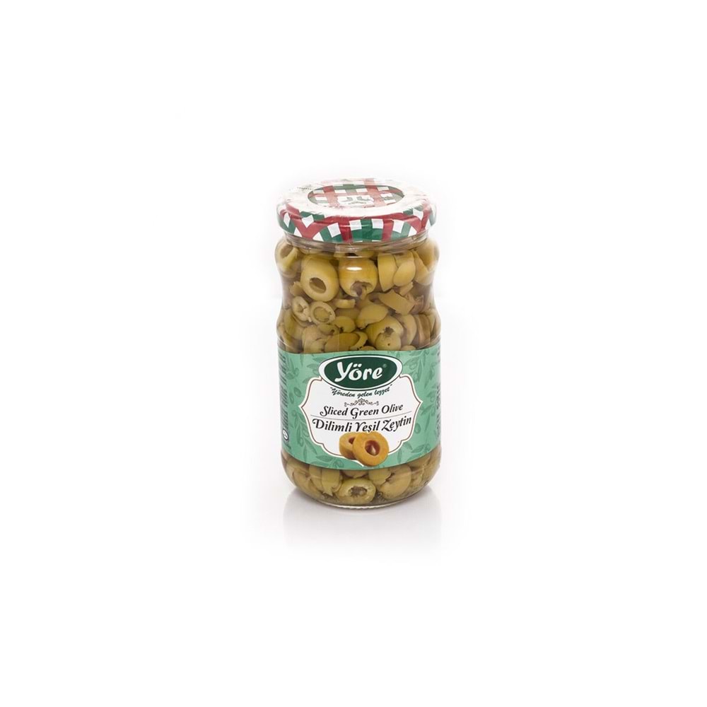 Yöre Dilimli Yeşil Zeytin Cam 350 Gr