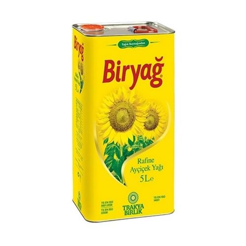 Biryağ Rafine Ayçiçek Yağı 5 Lt