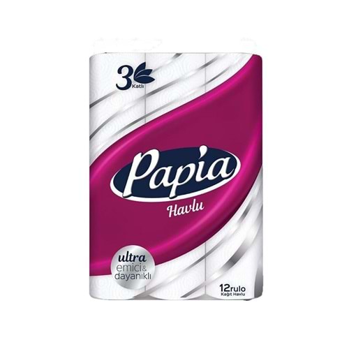 Papia Kağıt Havlu 12 Li 3 Katlı