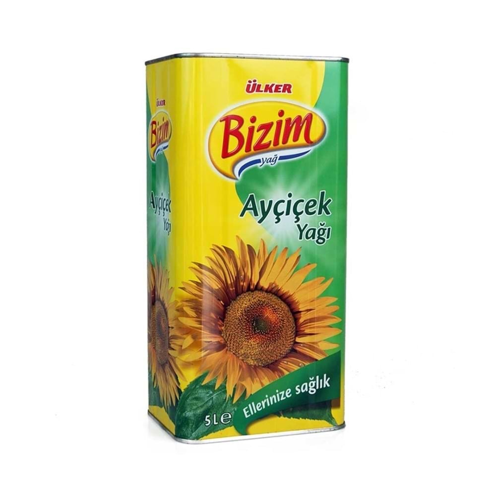 Ülker Bizim Ayçiçek Yağı 5 Lt Teneke