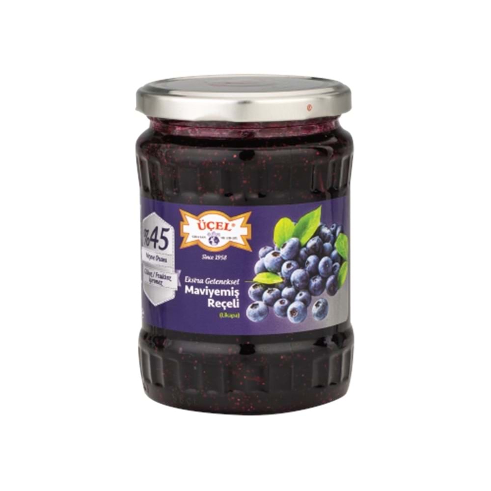 Üçel Likapa (Maviyemiş) Reçeli Glikozsuz 680 Gr Cam
