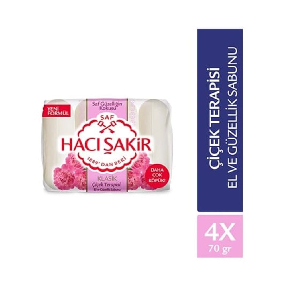 Hacı Şakir Klasik Çiçek Terapisi El Ve Güzellik Sabunu 4 Lü 280 Gr
