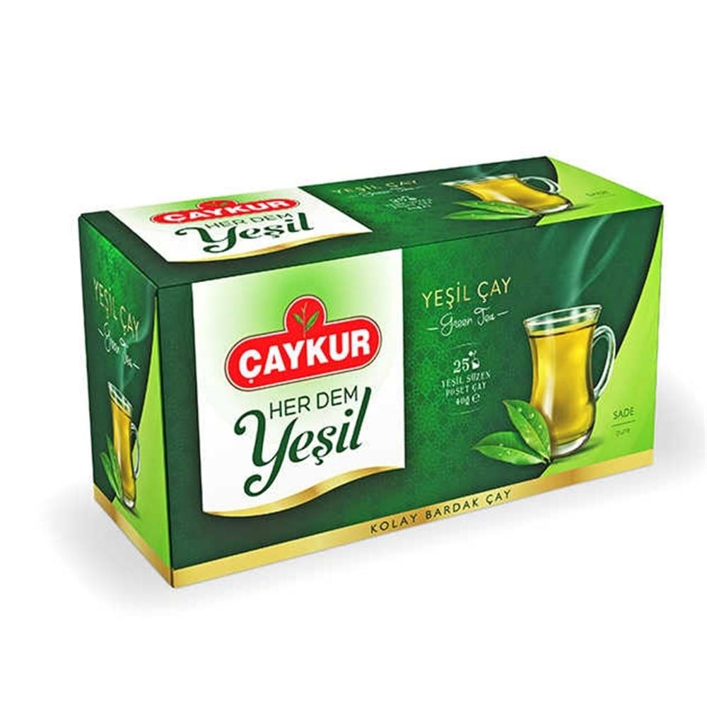 Çaykur Sade Yeşil Çay Süzme 40 Gr