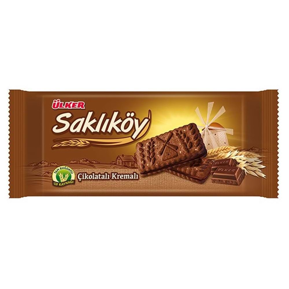 Ülker Saklıköy Çikolata Kremalı Yulaflı Bisküvi 87 Gr