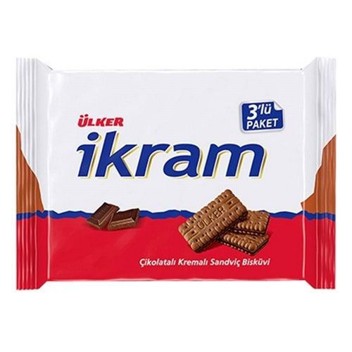 Ülker İkram Çikolatalı Bisküvi 3 Lü Paket 252 Gr