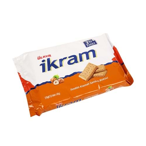 Ülker İkram Fındıklı Bisküvi 3 Lü Paket 252 Gr