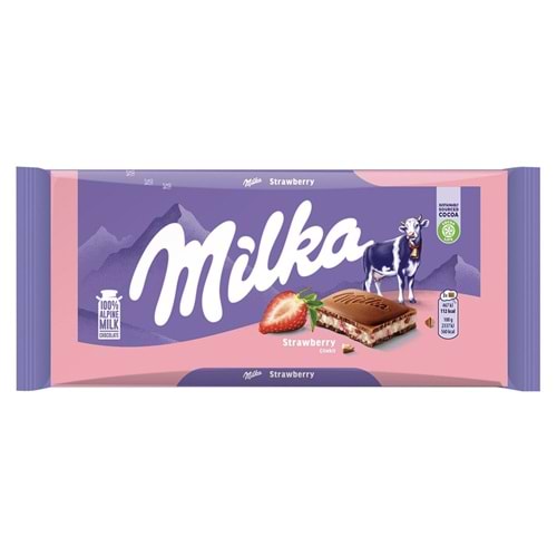 Milka Çilekli Yoğurtlu Tablet Çikolata 100 Gr