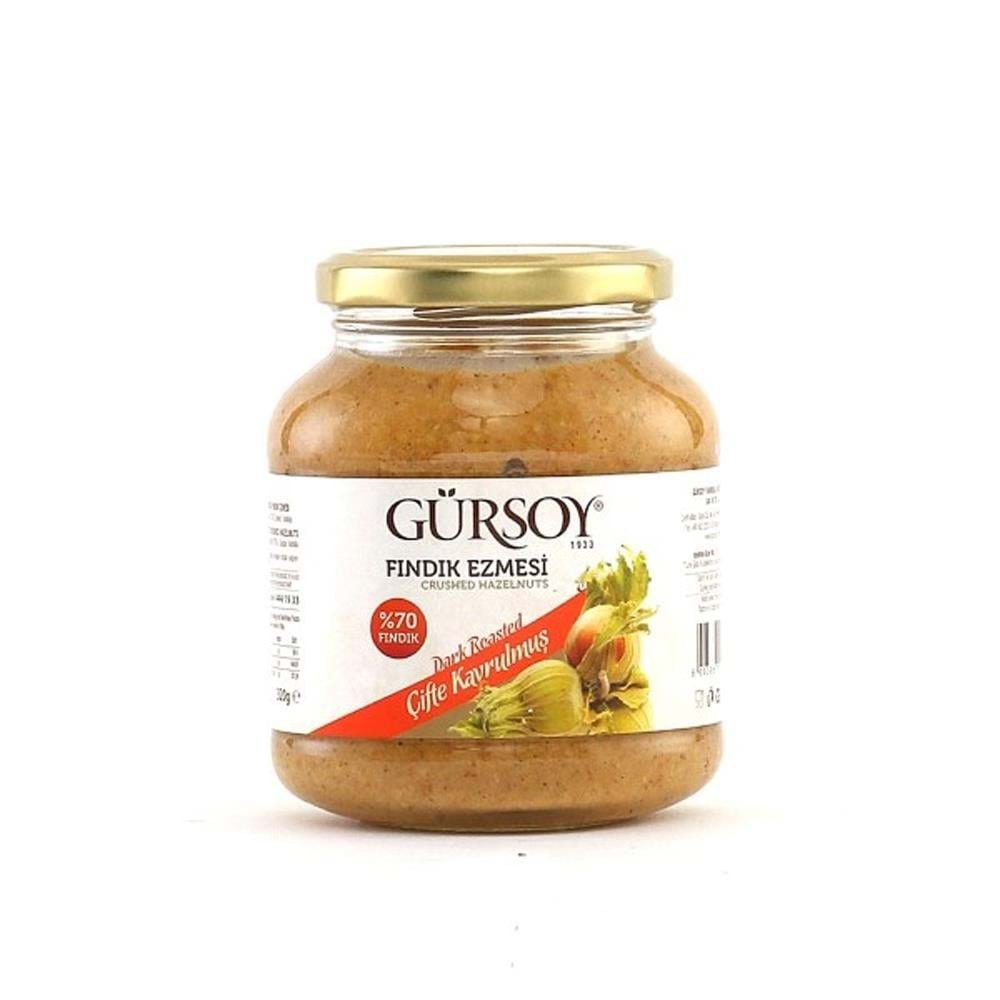 Gürsoy Çifte Kavrulmuş Fındık Ezmesi 320 Gr Cam Kavanoz