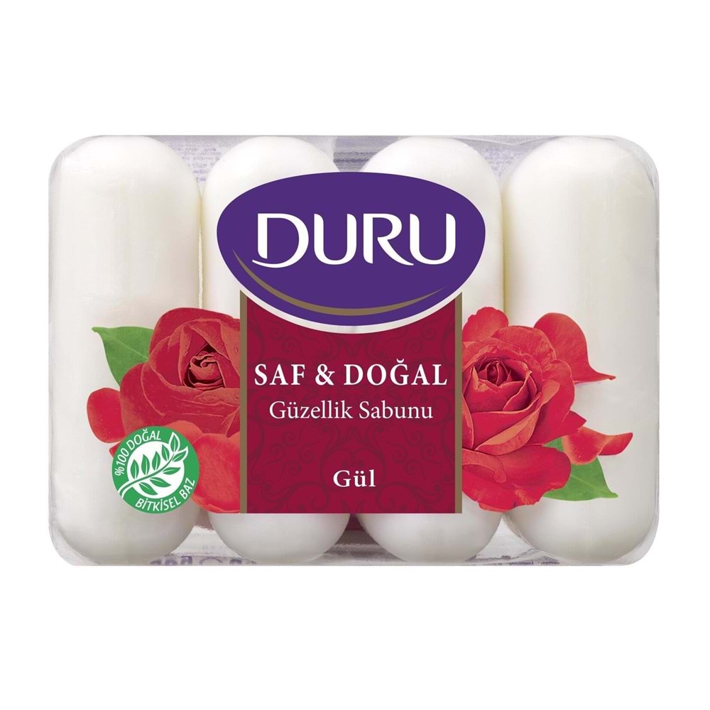 Duru Saf Ve Doğal Gül Güzellik Sabunu 4 Lü 280 Gr