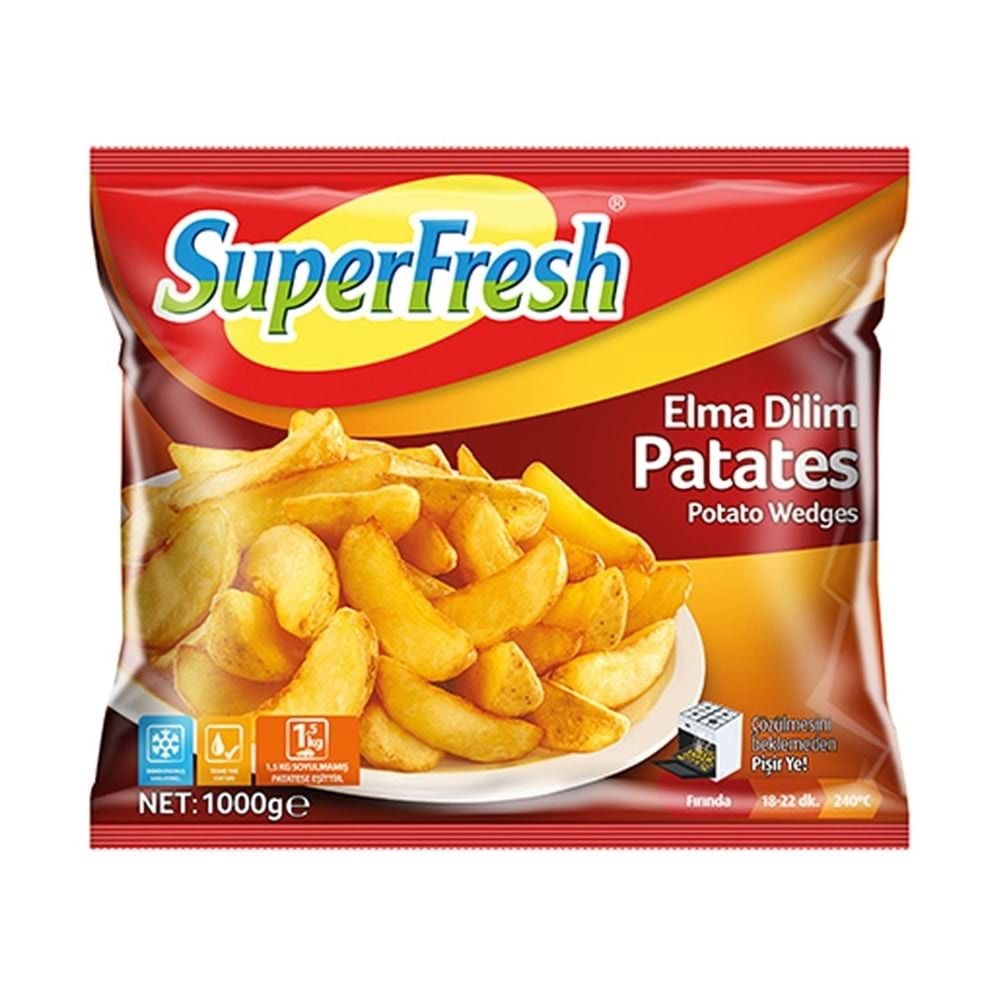 Süperfresh Elma Dilim Patates 1000 Gr