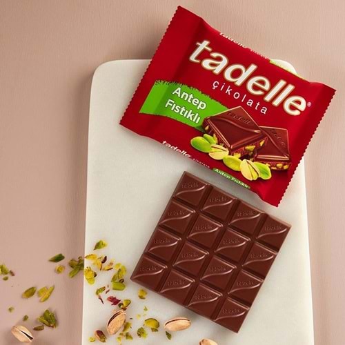 Tadelle Antep Fıstıklı Sütlü Tablet Çikolata 60 Gr