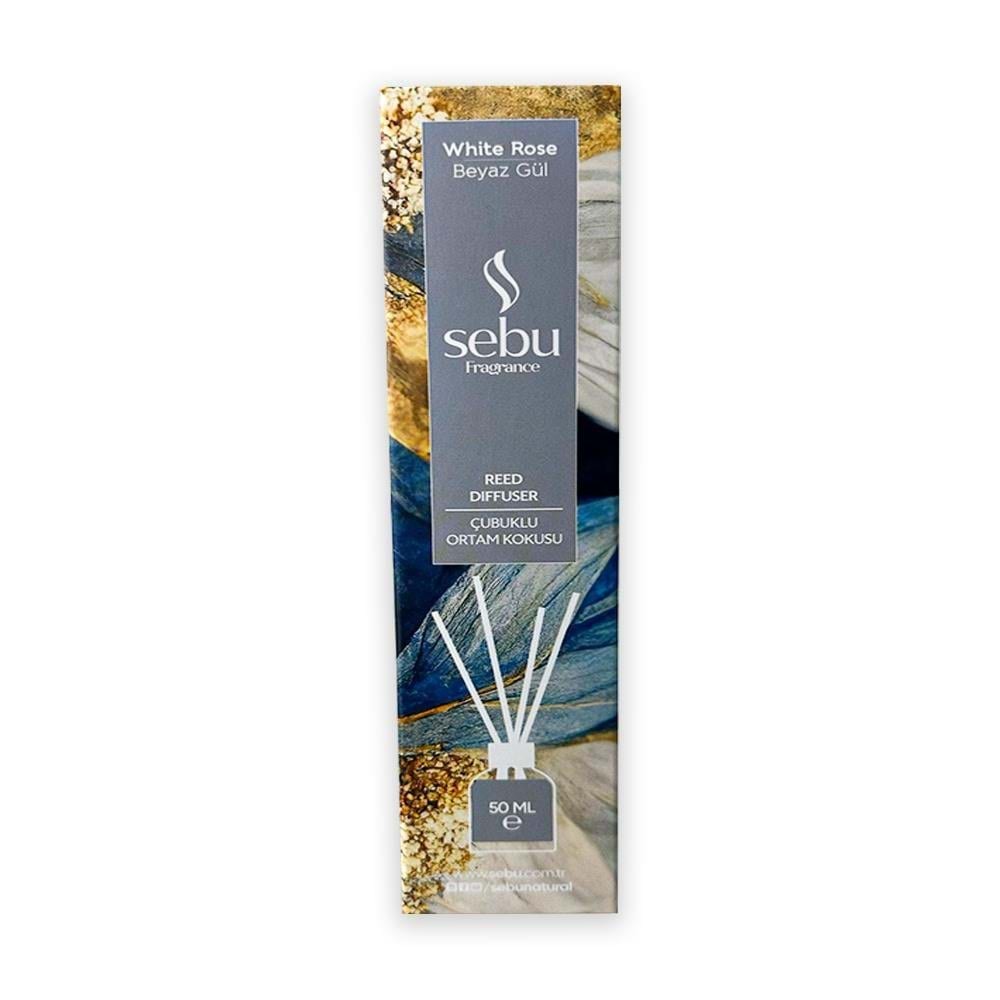 Sebu Oda Kokusu Çubuklu Beyaz Gül 50 Ml