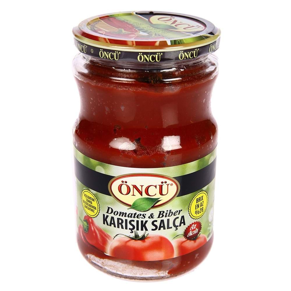 Öncü Karışık Salça Az Acılı 700 Gr Cam