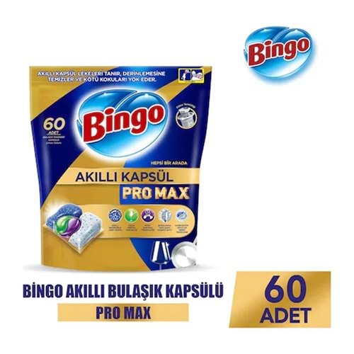 Bingo Bulaşık Akıllı Kapsül 60 Lı 822 Gr