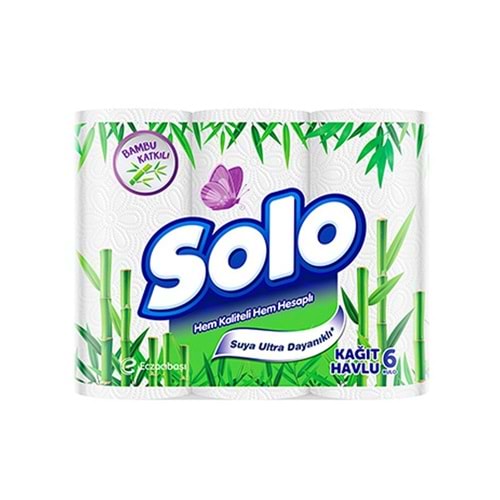 Solo Havlu Bambu Katkılı 6 Lı