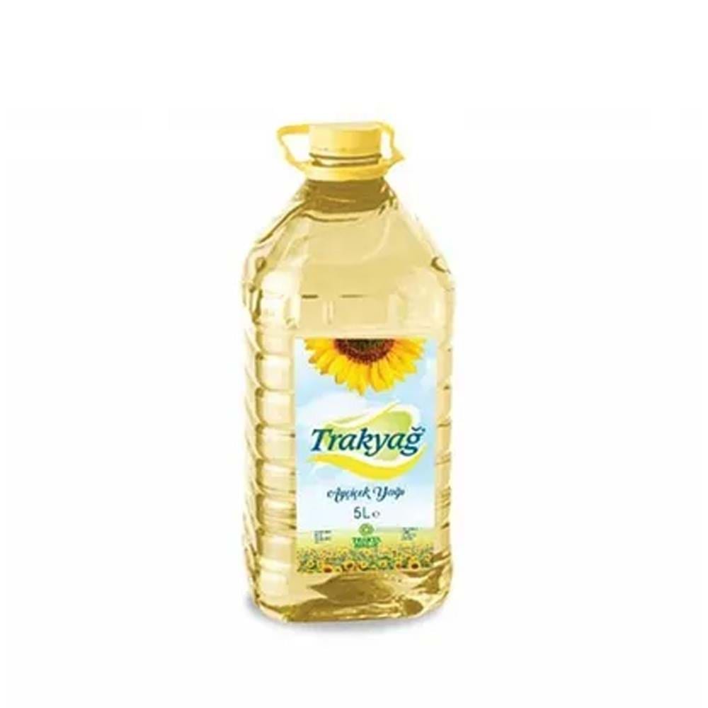 Trakyağ Ayçiçek 5 Lt 4 Köşeli Pet Dar Kapak