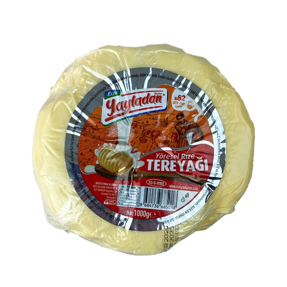 Rize Yayladan Tereyağı Topak 1 Kg