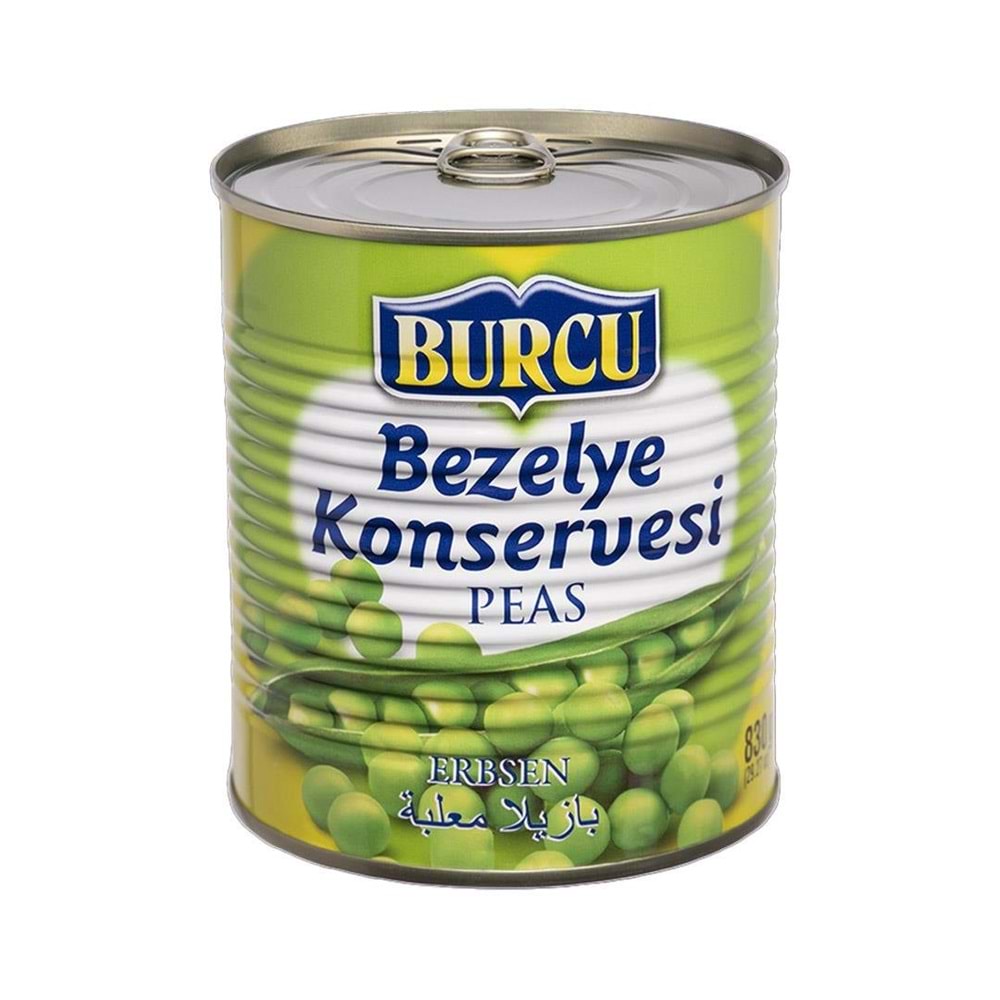 Burcu Bezelye Konservesi 830 Gr Teneke