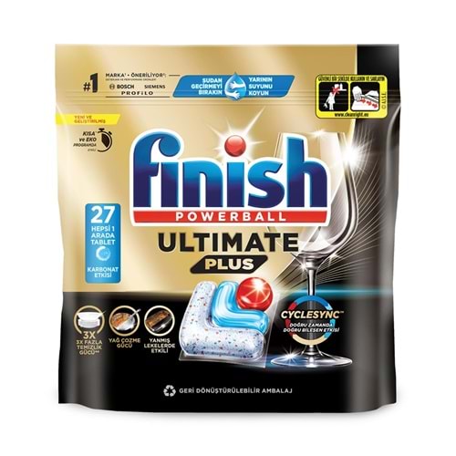 Finish Ultimate Plus Karbonat Etkisi 27 Li Bulaşık Makinesi Tableti