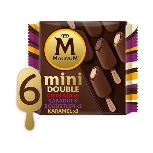 Algida Magnum Mini Çikolata. Karadut&Böğürtlen. Karamel 6 Lı 345 Ml
