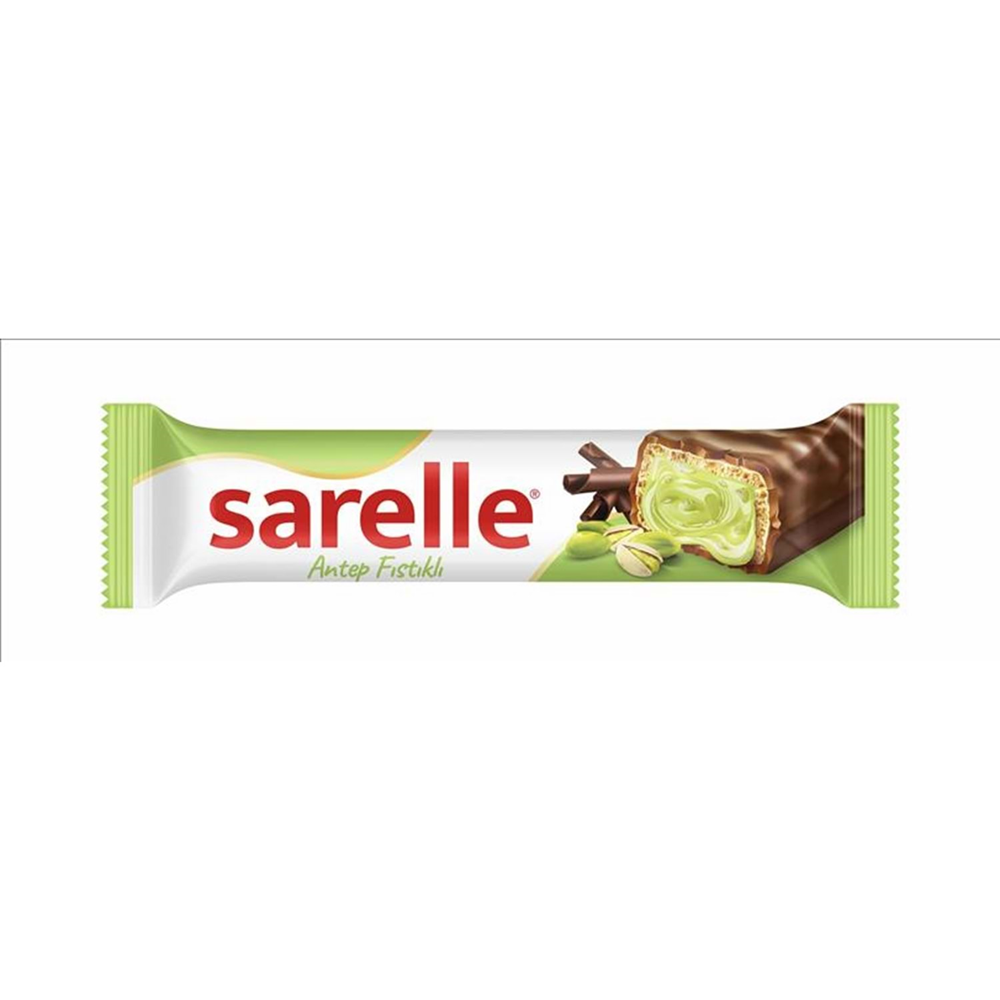 Sarelle Antep Fıstıklı Çikolatalı Gofret 33 Gr