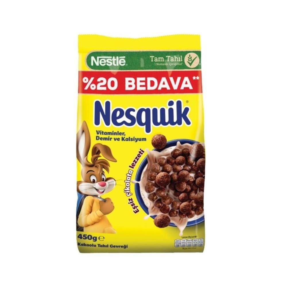 Nestle Nesquik Mısır Gevreği %20 Bedava 450 Gr