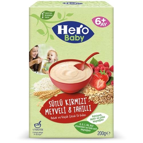 Ülker Hero Baby Sütlü 8 Tahıllı Peynir Pekmez Kaşık Maması 200 Gr