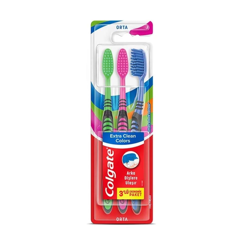 Colgate Diş Fırçası Extra Clean Colors 3 Lü